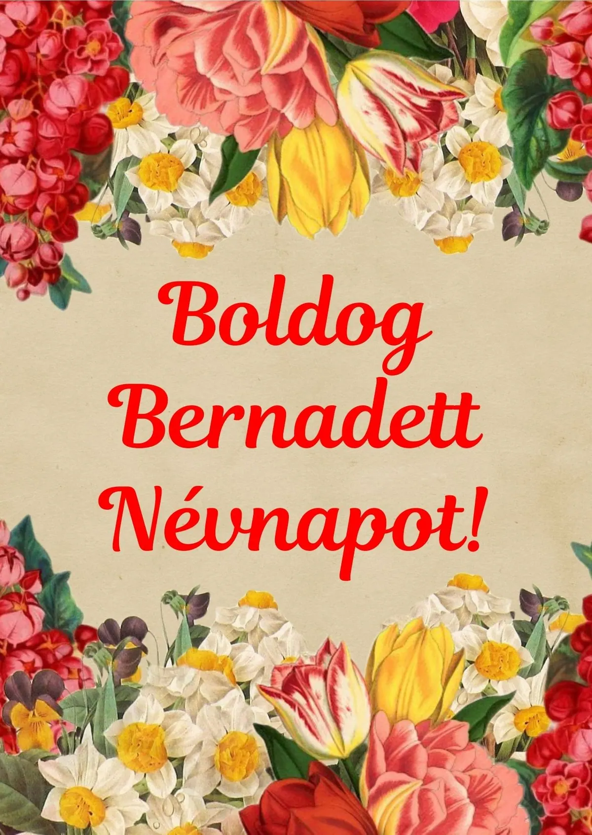 Bernadett névnapi képeslap (4. lap)
