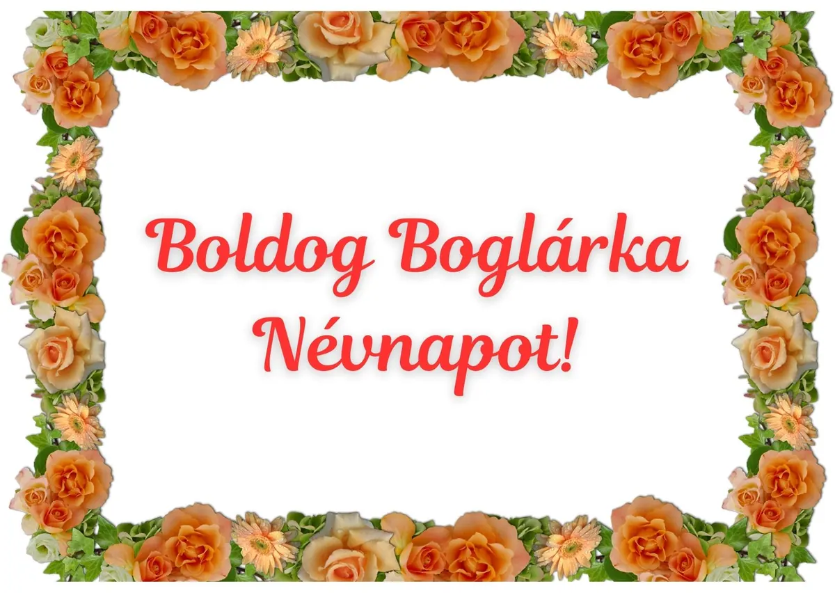 Boglárka névnapi képeslap (1. lap)