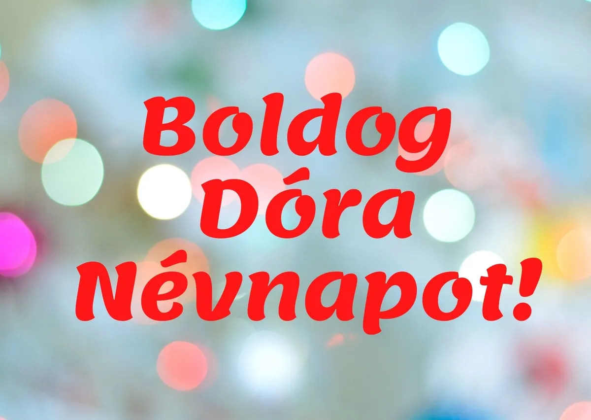 Dóra névnapi képeslap (1. lap)