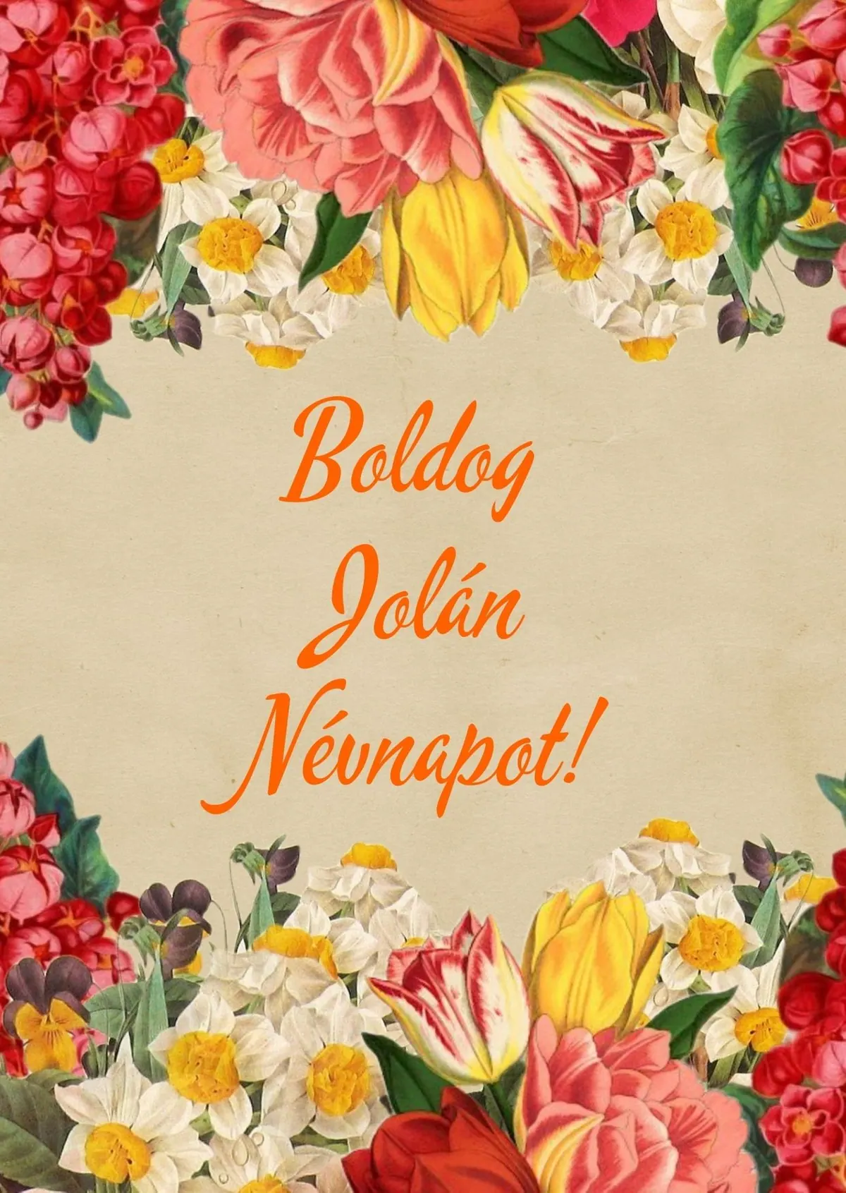 Jolán névnapi képeslap (1. lap)