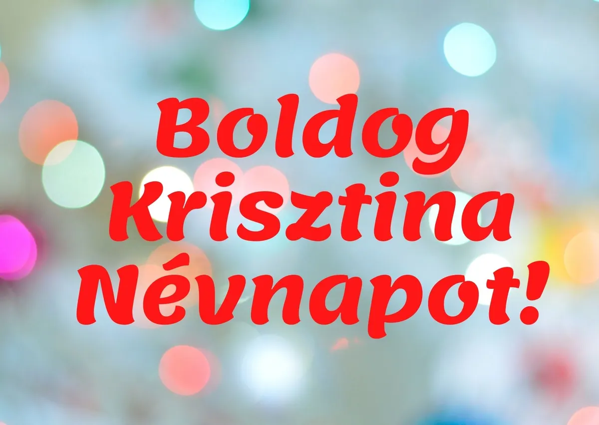 Krisztina névnapi képeslap (1. lap)