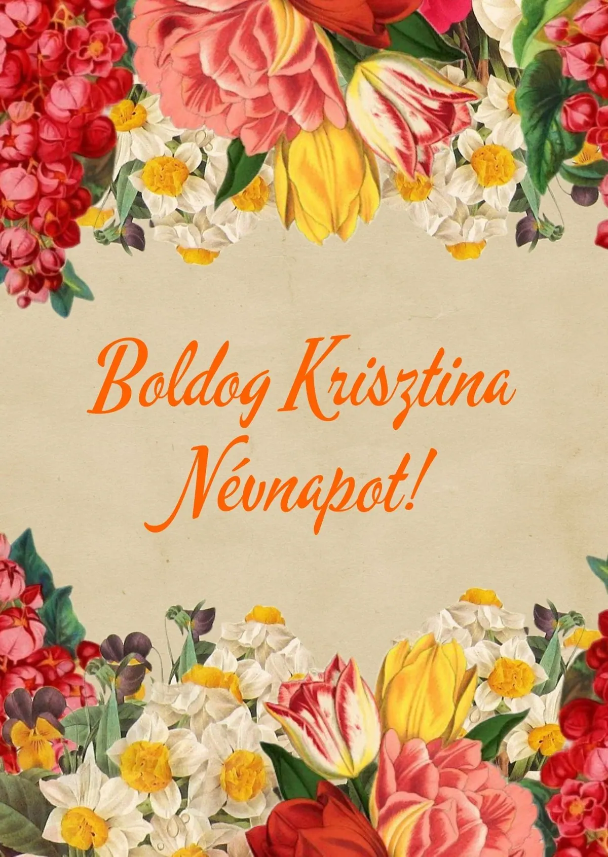 Krisztina névnapi képeslap (3. lap)