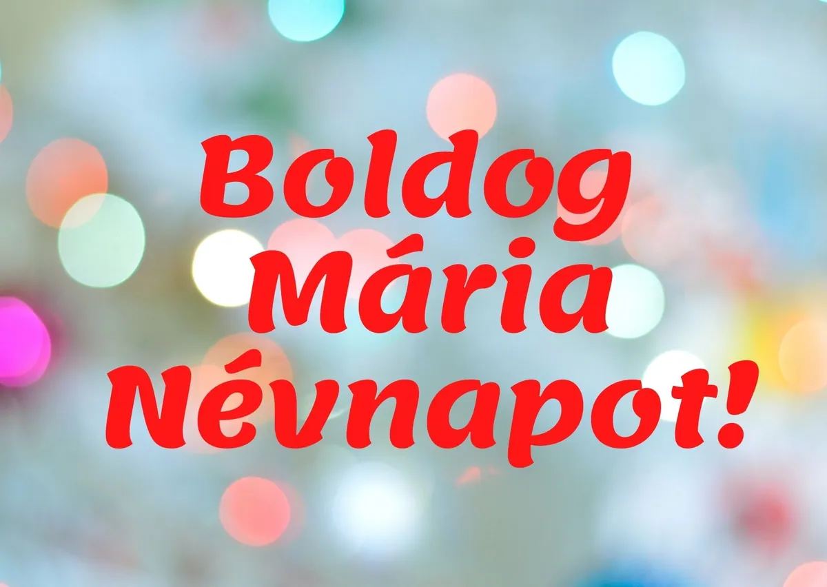 Mária névnapi képeslap (1. lap)