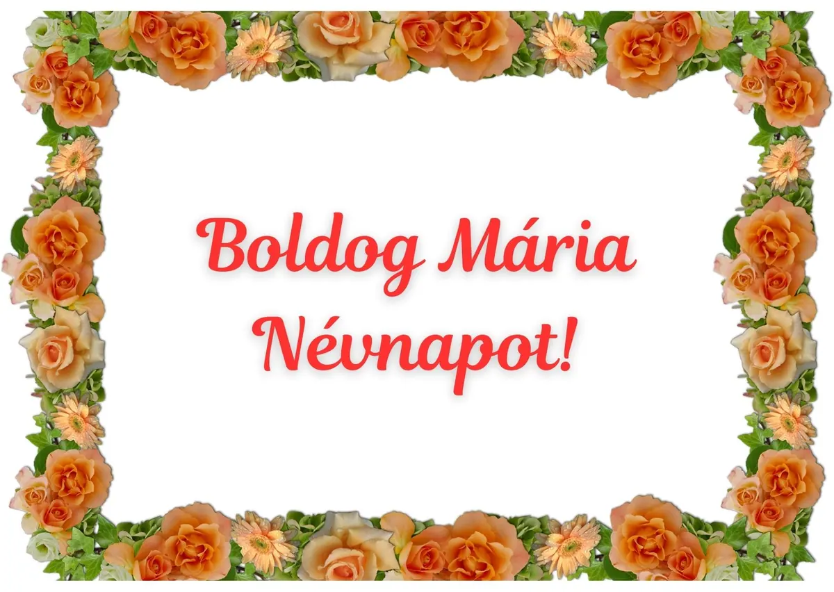 Mária névnapi képeslap (8. lap)