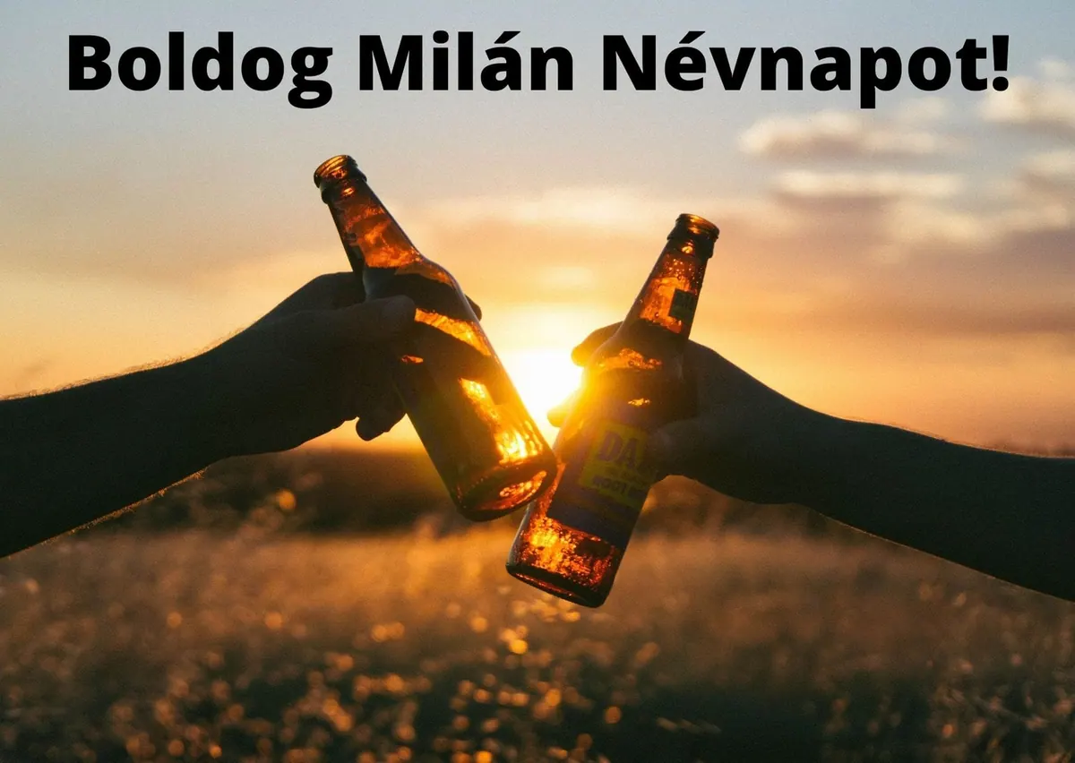 Milán névnapi képeslap (1. lap)