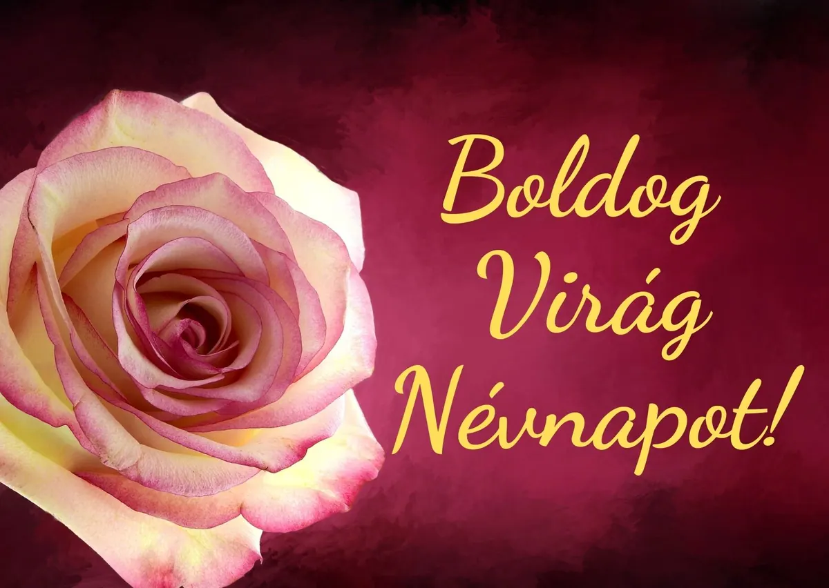 Virág névnapi képeslap (10. lap)