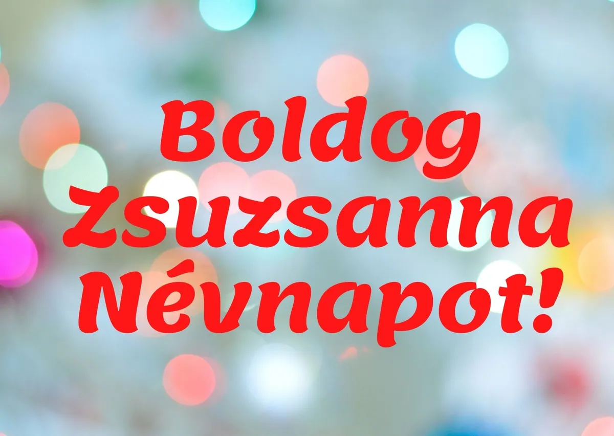 Zsuzsanna névnapi képeslap (1. lap)