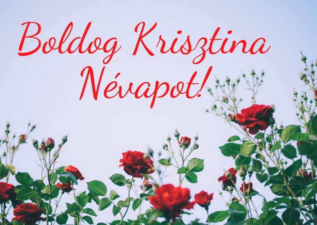 Krisztina névnapra képeslap