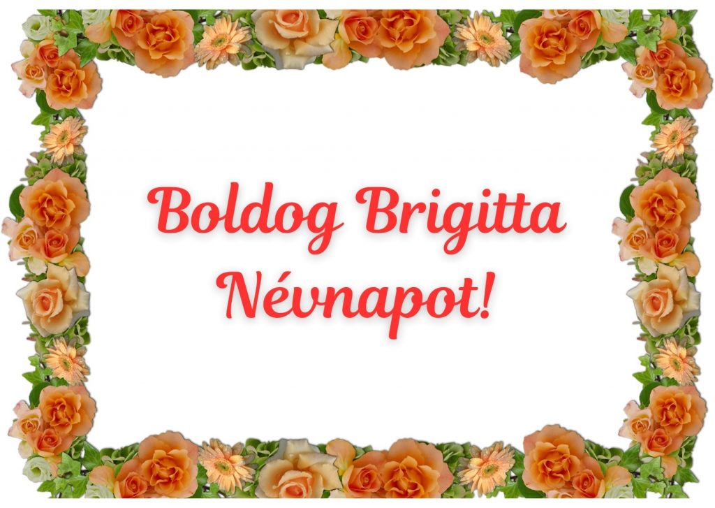 Brigitta névnap képeslap