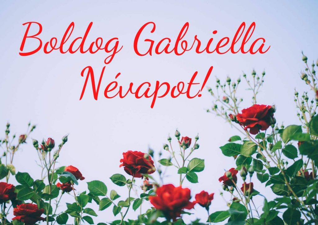 Gabriella névnap képeslap