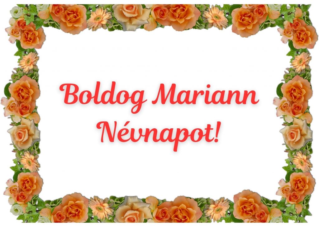 Mariann névnap képeslap